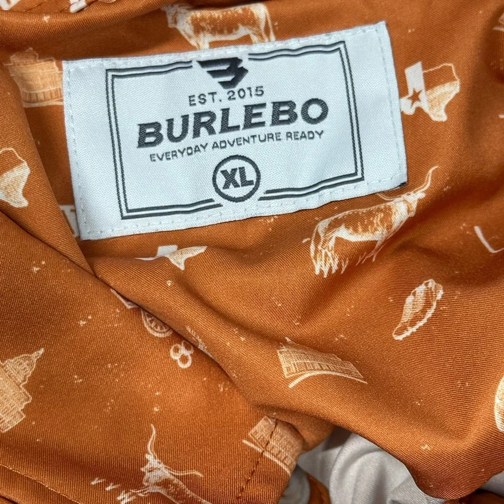 Burlebo University of Texas Longhorns Orange Button Up Shirt Men's XL Quick Dry - Picture 9 of 11